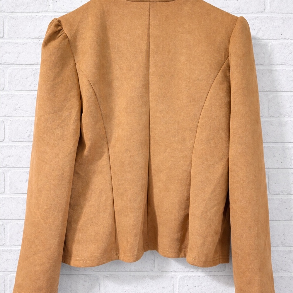 SHEIN Tan Blazer with Decorative Buttons - Picture 2 of 5